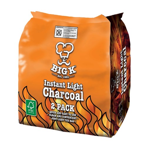 Big K Barbecue Instant Light Charcoal FSC 1kg