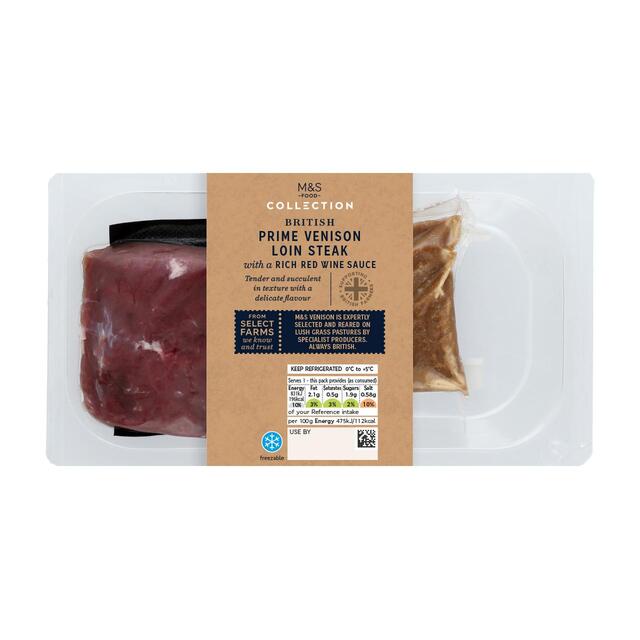M&S Select Farms Venison Loin Steak with Red Wine Sauce thumbnail 2