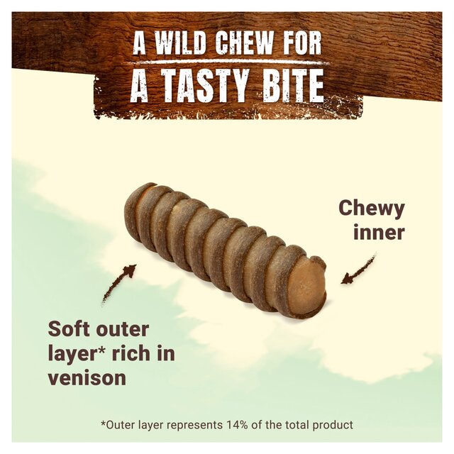 Adventuros Wild Chew Venison Medium Dog Treats thumbnail 6