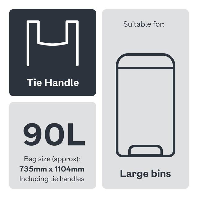 Ocado Large Black  Tie Handle Refuse Sacks thumbnail 3