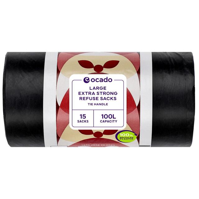 Ocado Large Black Extra Strong Refuse Sacks thumbnail 2