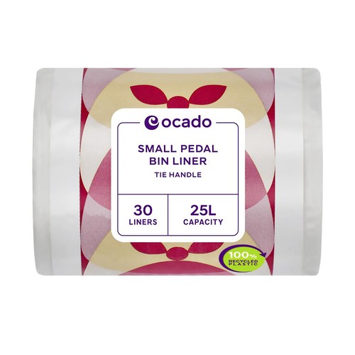 Ocado Small Tie Handle Pedal Bin Liners 25L thumbnail 2