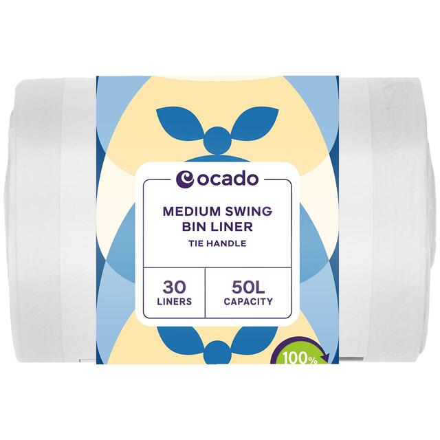 Ocado Medium Swing Bin Liner Tie Handles 50L thumbnail 2