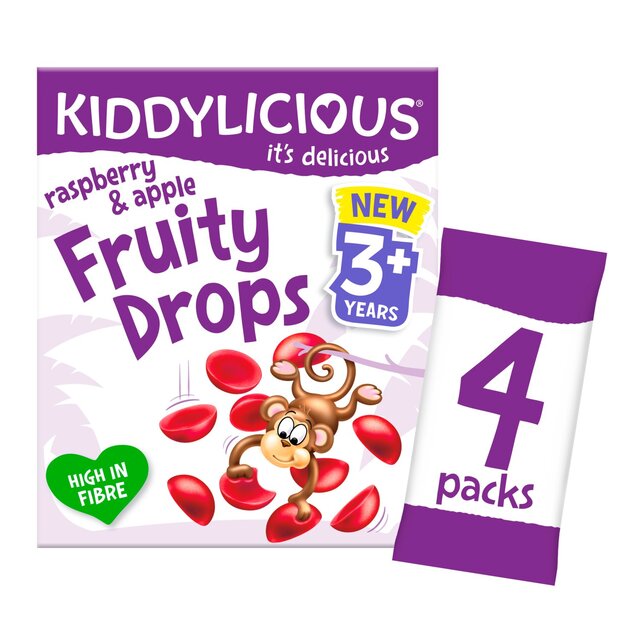 Kiddylicious Raspberry & Apple Fruity Drops Kids Snacks Multi