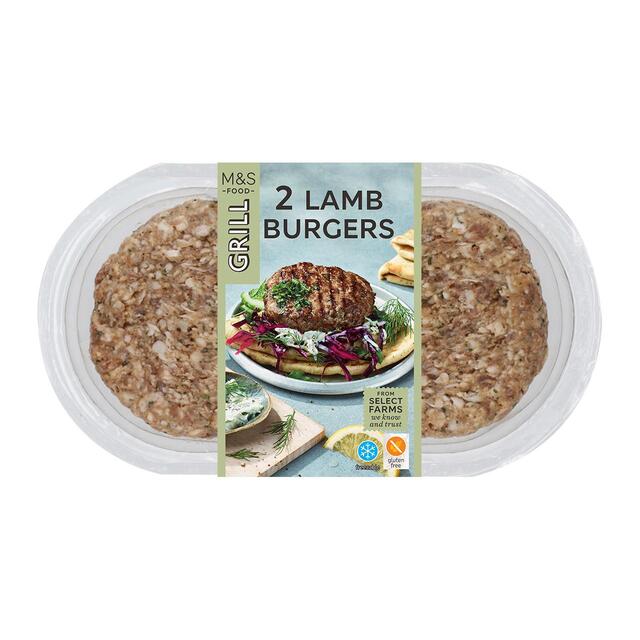 M&S 2 Full on Flavour Lamb Burgers