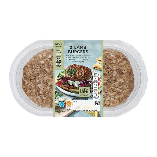M&S 2 Full on Flavour Lamb Burgers thumbnail 2