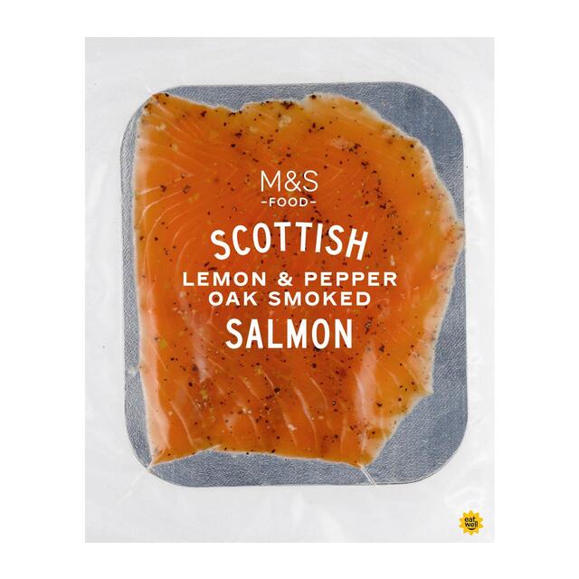 M&S Caledonian Gold Lemon & Pepper Oak Smoked Salmon