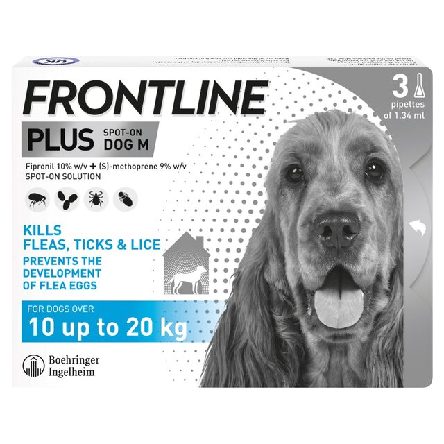 FRONTLINE Plus Flea & Tick Treatment Medium Dog 10-20kg