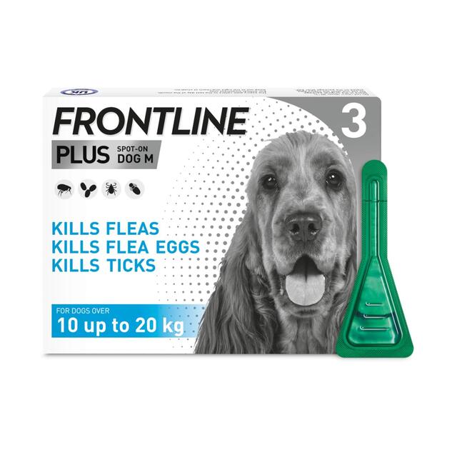 FRONTLINE Plus Flea & Tick Treatment Medium Dog 10-20kg thumbnail 2