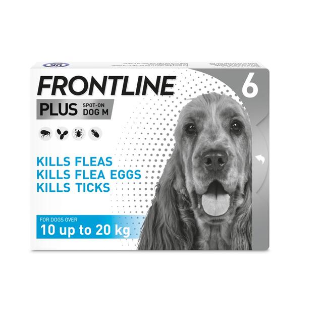 FRONTLINE Plus Flea & Tick Treatment Medium Dog 10-20kg