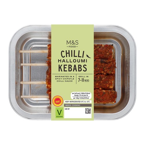 M&S Grill 4 Chilli Halloumi Kebabs thumbnail 3