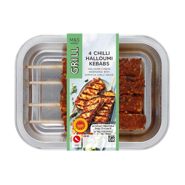 M&S Grill 4 Chilli Halloumi Kebabs thumbnail 2