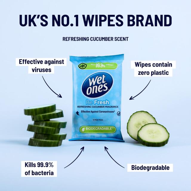 Wet Ones Be Fresh Biodegradable Antibacterial wipes thumbnail 2