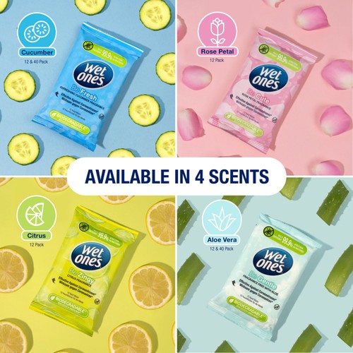 Wet Ones Be Gentle Biodegradeable Antibacterial Wipes thumbnail 6