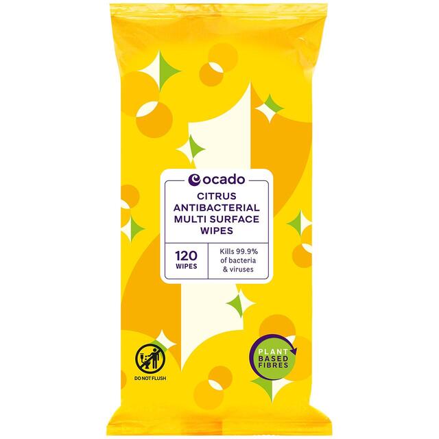 Ocado Antibacterial Multi Surface Citrus Wipes thumbnail 2