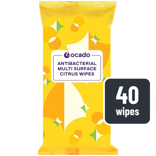 Ocado Antibacterial Multi Surface Citrus Wipes