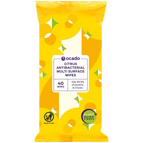 Ocado Antibacterial Multi Surface Citrus Wipes thumbnail 2
