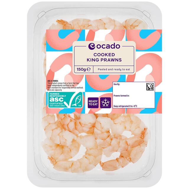 Ocado ASC Cooked King Prawns thumbnail 2