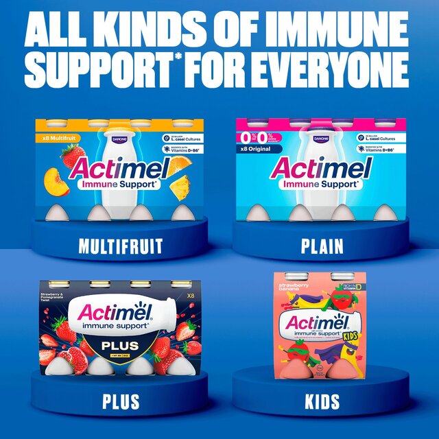 Actimel Strawberry 0% Added Sugar Fat Free Yoghurt Drink thumbnail 8