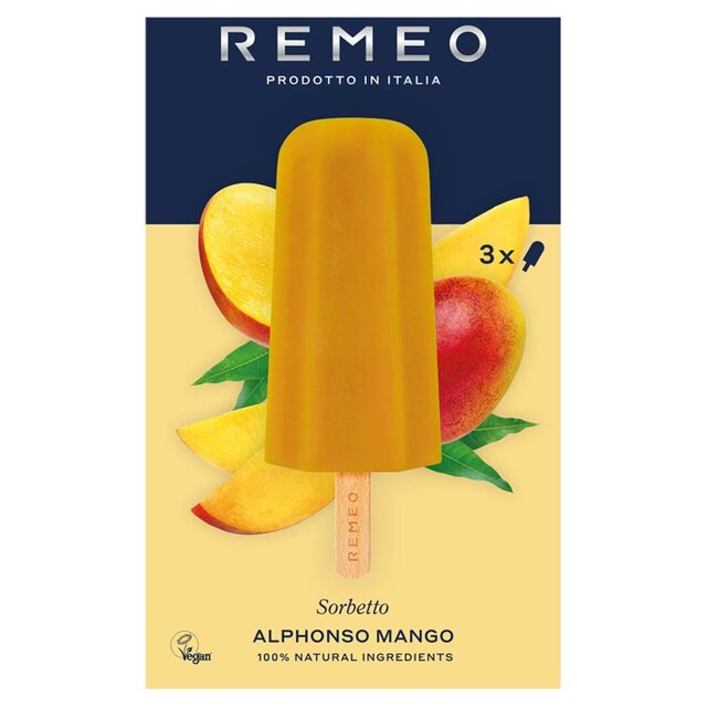 Remeo Gelato Alphonso Mango Sorbet Lolly