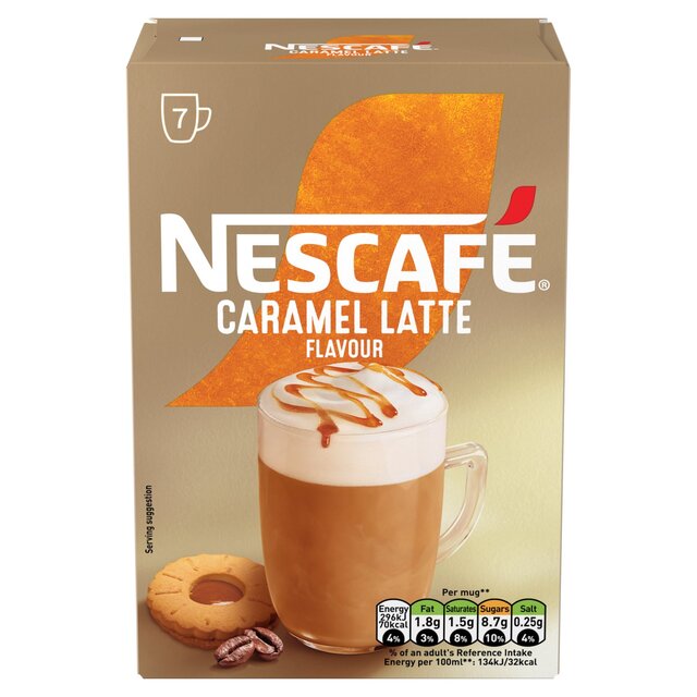Nescafe Caramel Latte Instant Coffee 7 Sachets thumbnail 2