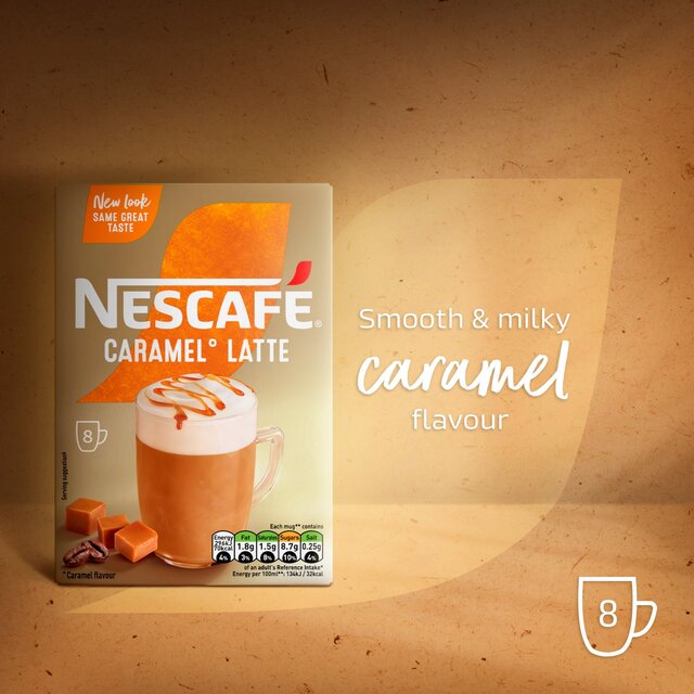 Nescafe Caramel Latte Instant Coffee 7 Sachets thumbnail 6