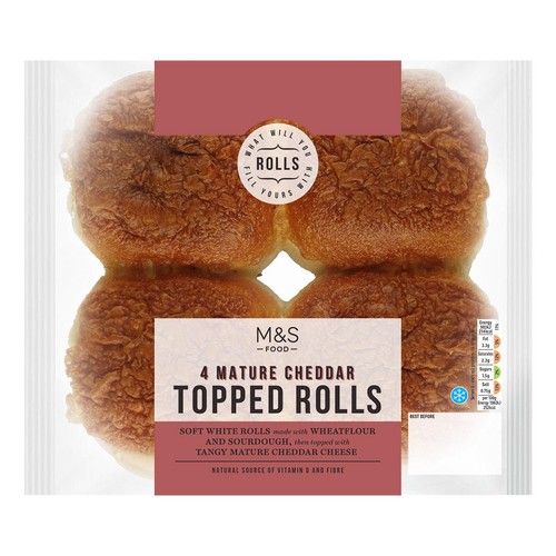 M&S Mature Cheddar Topped Rolls thumbnail 2