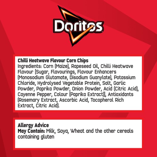 Doritos Chilli Heatwave Tortilla Chips Multipack Crisps thumbnail 2