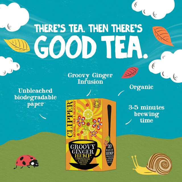 Clipper Groovy Ginger, Hemp, Lemongrass & Ginger Organic Infusion thumbnail 9