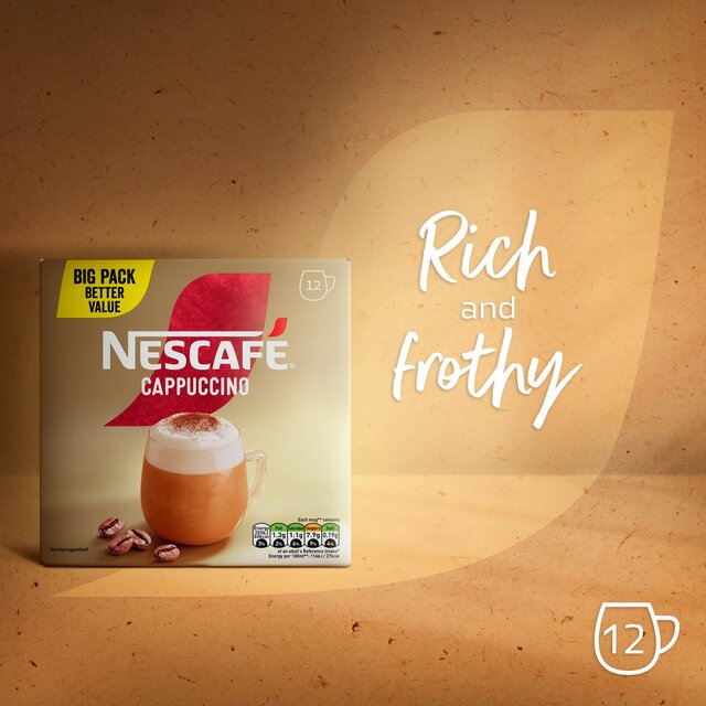 Nescafe Cappuccino Instant Coffee 12 Sachets thumbnail 10