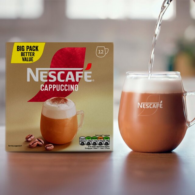 Nescafe Cappuccino Instant Coffee 12 Sachets thumbnail 8