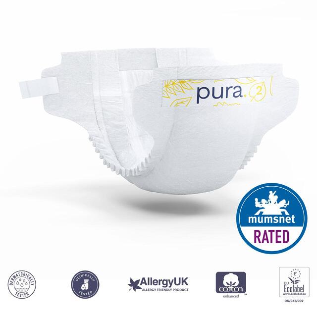 Pura Eco Nappies, Size 2 (3-6kg) thumbnail 3