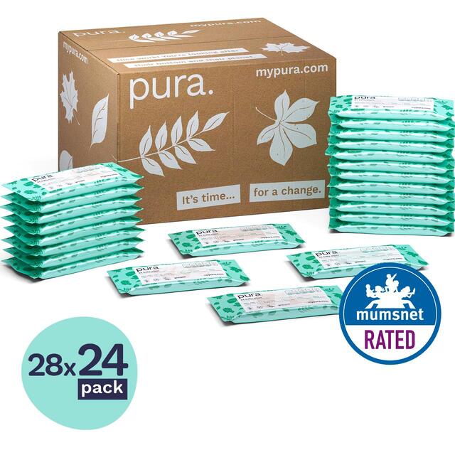 Pura Eco Baby Wipes, Multipack thumbnail 2