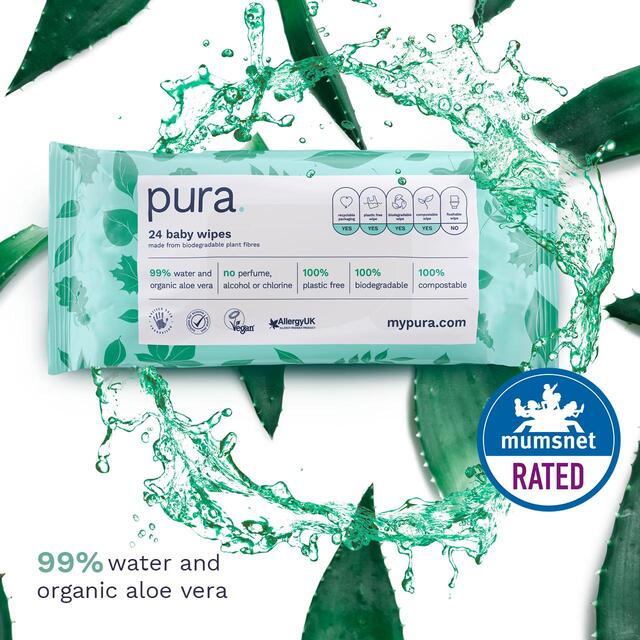 Pura Eco Baby Wipes, Multipack thumbnail 3