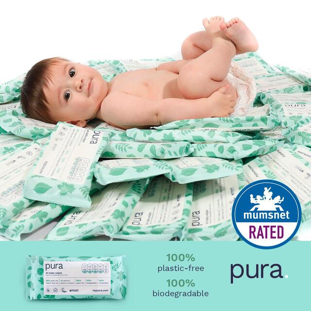 Pura Eco Baby Wipes, Multipack thumbnail 6
