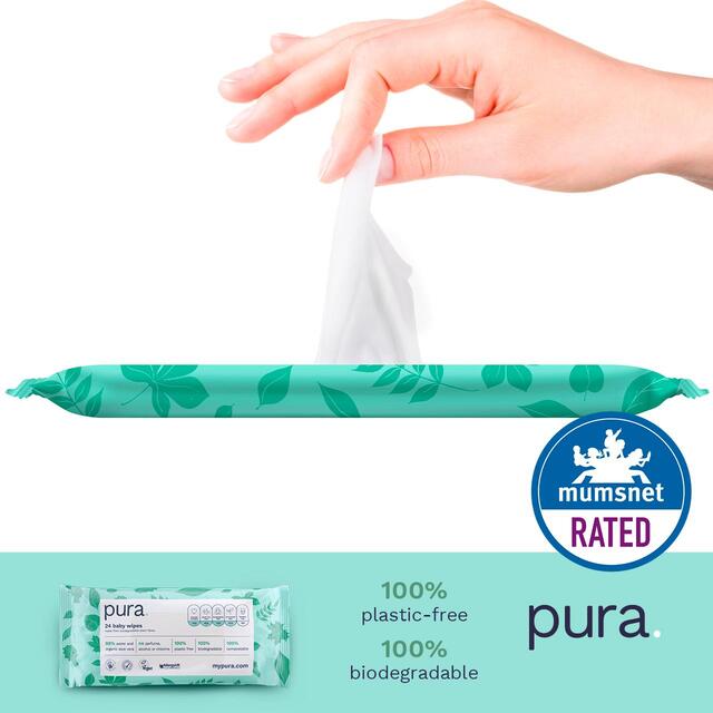 Pura Eco Baby Wipes, Multipack thumbnail 7