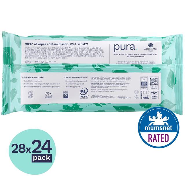 Pura Eco Baby Wipes, Multipack thumbnail 8