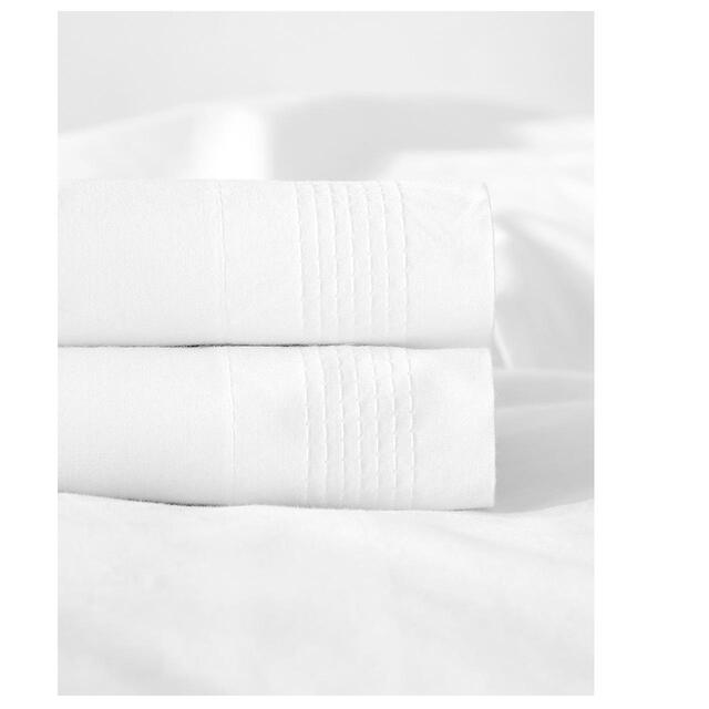 M&S Cotton Rich Percale Duvet Cover, King Size (5 ft), White