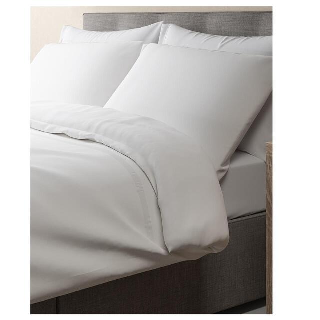 M&S Cotton Rich Percale Duvet Cover, King Size (5 ft), White thumbnail 4