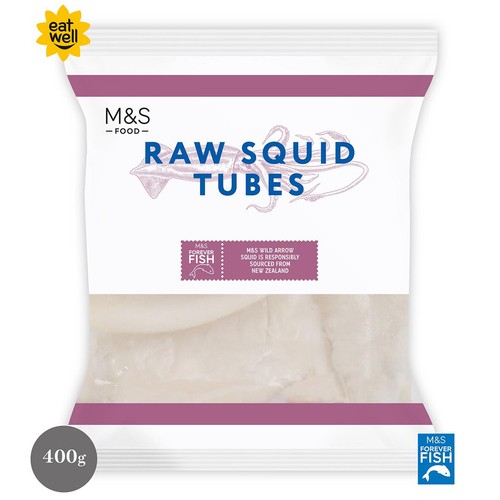 M&S Raw Squid Tubes Frozen