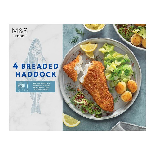 M&S 4 Breaded Haddock Fillets Frozen thumbnail 2