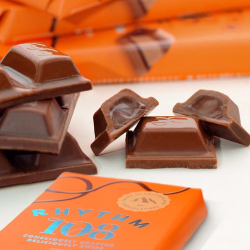 Rhythm 108 Swiss Vegan Dark Cocoa Orange Bar with M'lk Chocolate thumbnail 3