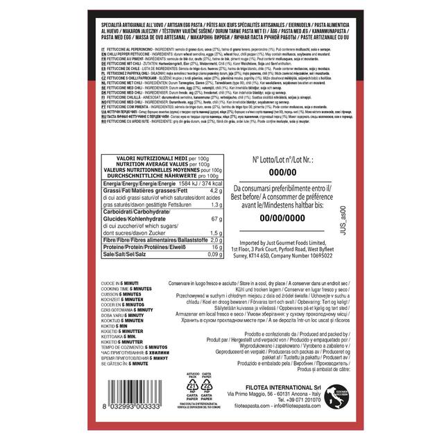 Filotea Chilli Pepper Fettuccine Artisan Egg Pasta thumbnail 2