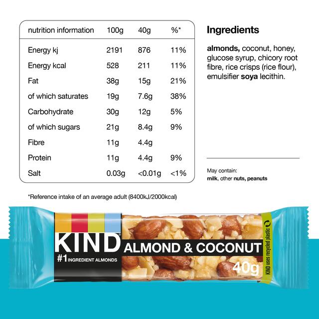 KIND Almond & Coconut Snack Bars Multipack thumbnail 5