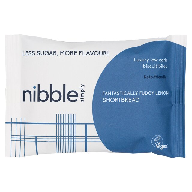 Nibble Simply Fantastically Fudgy Lemon Shortbread Low Carb Biscuit Bites thumbnail 2