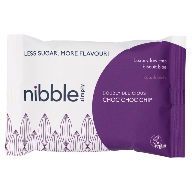 Nibble Simply Doubly Delicious Choc Choc Chip Low Carb Biscuit Bites thumbnail 2