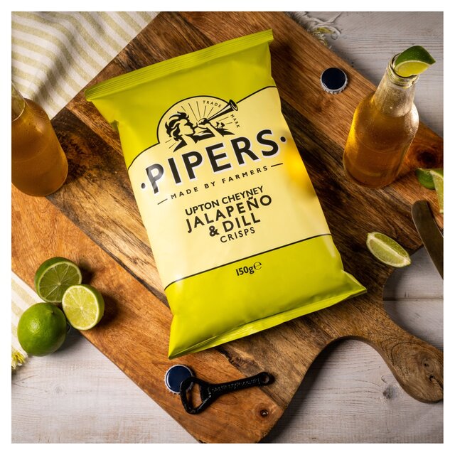 Pipers Upton Cheyney Jalapeno & Dill Sharing Bag Crisps thumbnail 3