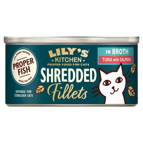 Lily's Kitchen Tuna & Salmon Shredded Fillets Wet Cat Food 70g - 1.20 |  Grocefully