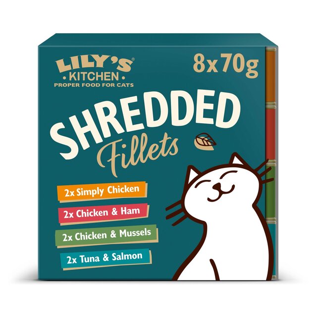 Lily's Kitchen Shredded Fillets in Broth Multipack Wet Food for Cats