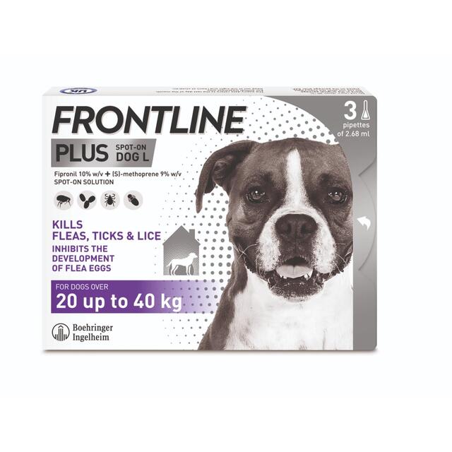 FRONTLINE Plus Flea & Tick Treatment Large Dog 20-40kg thumbnail 2